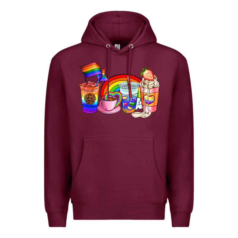 Pride Coffee Cups Premium Hoodie by AdoDesignShop | Teevron