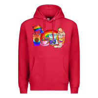 Cardinal pride coffee cups Premium Hoodie - AdoDesignShop