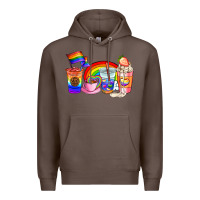 Coffee pride coffee cups Premium Hoodie - AdoDesignShop