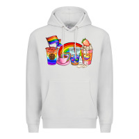 Dove Grey pride coffee cups Premium Hoodie - AdoDesignShop