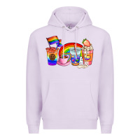 Lilac pride coffee cups Premium Hoodie - AdoDesignShop