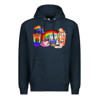 Navy pride coffee cups Premium Hoodie - AdoDesignShop