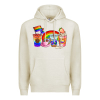 Oatmeal Heather pride coffee cups Premium Hoodie - AdoDesignShop