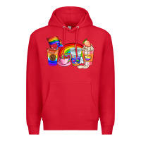Red pride coffee cups Premium Hoodie - AdoDesignShop