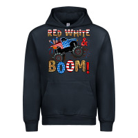 Navy red white boom monster truck Urban Hoodie - RanaPortraitStore
