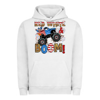 Pigment Lunar Rock red white boom monster truck Urban Hoodie - RanaPortraitStore