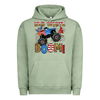 Pigment Oil Green red white boom monster truck Urban Hoodie - RanaPortraitStore
