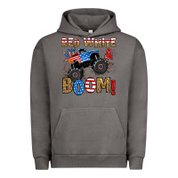 Pigment Tornado red white boom monster truck Urban Hoodie - RanaPortraitStore