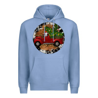 Colony Blue Farm Truck Christmas Premium Hoodie - RanaPortraitStore