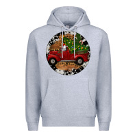 Heather Grey Farm Truck Christmas Premium Hoodie - RanaPortraitStore
