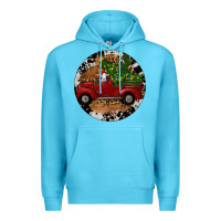 Ocean Blue Farm Truck Christmas Premium Hoodie - RanaPortraitStore