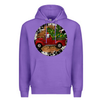 Purple Farm Truck Christmas Premium Hoodie - RanaPortraitStore
