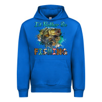 Cobalt i'd rather be fishing Urban Hoodie - RanaPortraitStore