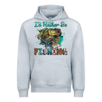 Heather Grey i'd rather be fishing Urban Hoodie - RanaPortraitStore