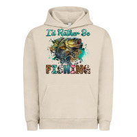 Pigment French Oak i'd rather be fishing Urban Hoodie - RanaPortraitStore