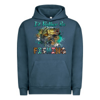 Pigment Midnight Navy i'd rather be fishing Urban Hoodie - RanaPortraitStore