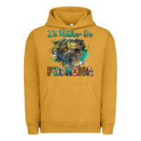 Pigment Peanut Butter i'd rather be fishing Urban Hoodie - RanaPortraitStore