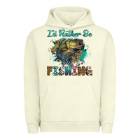 Pigment Pistachio i'd rather be fishing Urban Hoodie - RanaPortraitStore