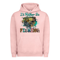 Pigment Salmon i'd rather be fishing Urban Hoodie - RanaPortraitStore