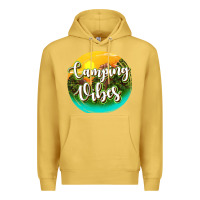 Antique Gold camping vibes Premium Hoodie - texasbilliewilder