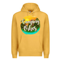 Mustard camping vibes Premium Hoodie - texasbilliewilder