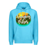 Ocean Blue camping vibes Premium Hoodie - texasbilliewilder
