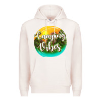 Pale Pink camping vibes Premium Hoodie - texasbilliewilder