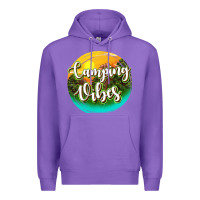Purple camping vibes Premium Hoodie - texasbilliewilder