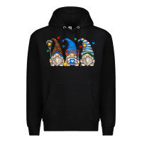 Black lacrosse gnomes Premium Hoodie - Zillion Design Studio