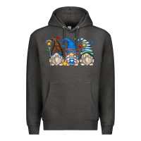 Charcoal Heather lacrosse gnomes Premium Hoodie - Zillion Design Studio