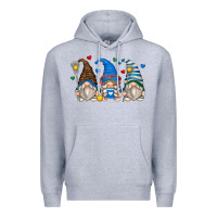 Heather Grey lacrosse gnomes Premium Hoodie - Zillion Design Studio