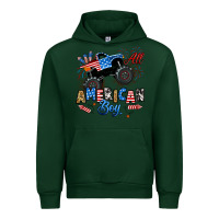 Forest Green fourth of july monster truck all american boy Urban Hoodie - RanaPortraitStore