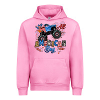 Fuchsia Pink fourth of july monster truck all american boy Urban Hoodie - RanaPortraitStore