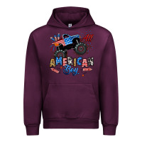 Mauve Wine fourth of july monster truck all american boy Urban Hoodie - RanaPortraitStore