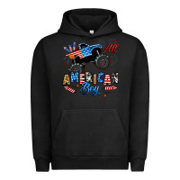 Pigment Black fourth of july monster truck all american boy Urban Hoodie - RanaPortraitStore