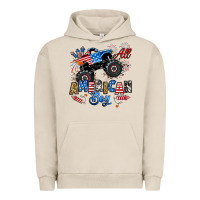 Pigment French Oak fourth of july monster truck all american boy Urban Hoodie - RanaPortraitStore