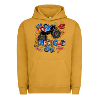 Pigment Peanut Butter fourth of july monster truck all american boy Urban Hoodie - RanaPortraitStore