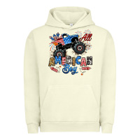 Pigment Pistachio fourth of july monster truck all american boy Urban Hoodie - RanaPortraitStore