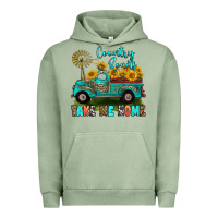Pigment Oil Green country roads take me home Urban Hoodie - RanaPortraitStore