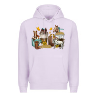 Coffee Cups Horses Premium Hoodie | Teevron