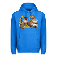 True Royal coffee cups horses Premium Hoodie - texasbilliewilder