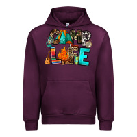 Mauve Wine camp life Urban Hoodie - RanaPortraitStore