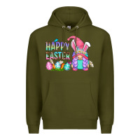 Army Green happy easter gnomes Premium Hoodie - Zillion Design Studio