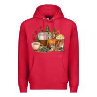 Cardinal coffee cups tiger with coffee beans Premium Hoodie - texasbilliewilder