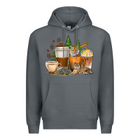 Rock coffee cups tiger with coffee beans Premium Hoodie - texasbilliewilder