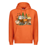 Carrot coffee cups tiger with coffee beans Premium Hoodie - texasbilliewilder
