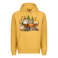 Coffee Cups Tiger With Coffee Beans Premium Hoodie | Teevron