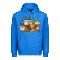 True Royal coffee cups tiger with coffee beans Premium Hoodie - texasbilliewilder