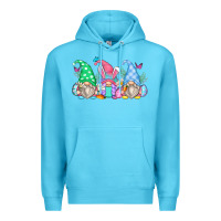 Ocean Blue easter gnomes Premium Hoodie - Zillion Design Studio