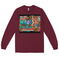 Burgundy nail hustler tumbler Long Sleeve Tee - BarkalooDesign